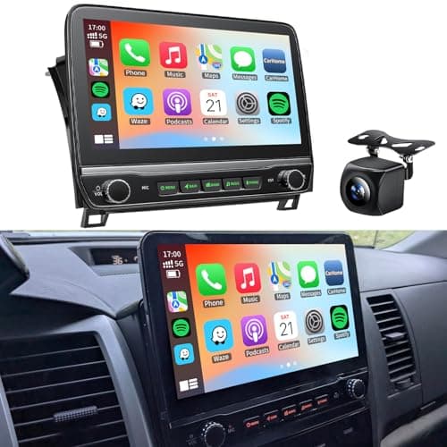 4+64G Car Radio Stereo for Toyota Tundra 2007 2008 2009 2010 2011 2012 2013 Toyota Sequoia 2008-2019, WiFi CarPlay Android Auto GPS Navi Touchscreen Volume Knob Fit OEM Backup Camera SWC JBL