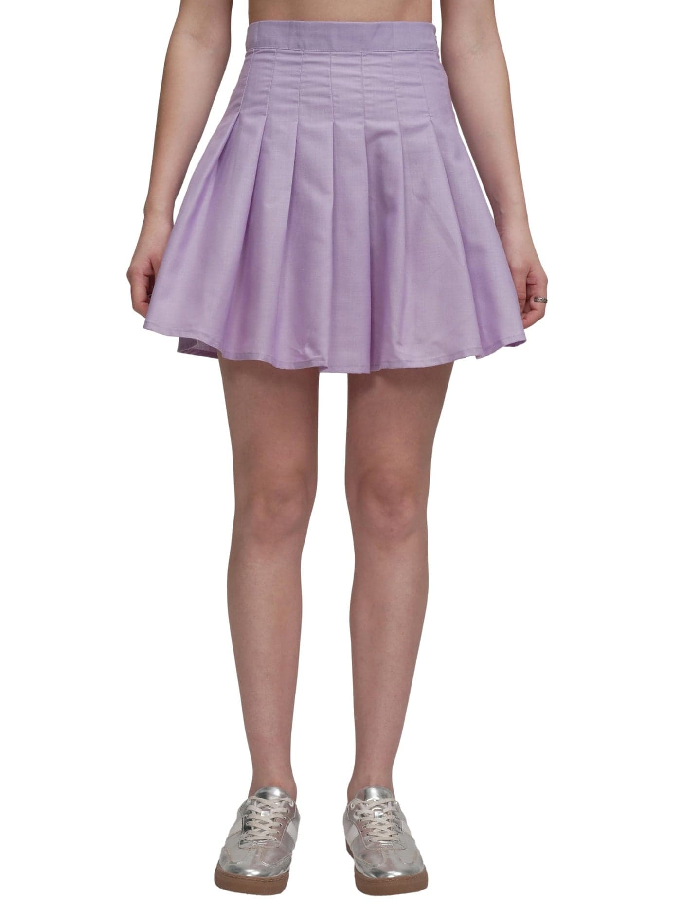Tokyo Talkies Women High-Waist Pleated A-Line Flared Mini Skirt | Chic & Versatile | Elegant & Comfortable | Women for Skirt