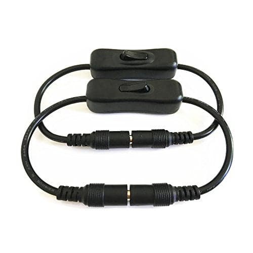 dc Inline Switch Manual Inline DC Power Switch Extension Cable Male to Female 5.5mm x 2.1mm Barrel for LED Strip 5050 3528 2835, Light and Other Low Voltage Applica tions 30cm/11.81inch