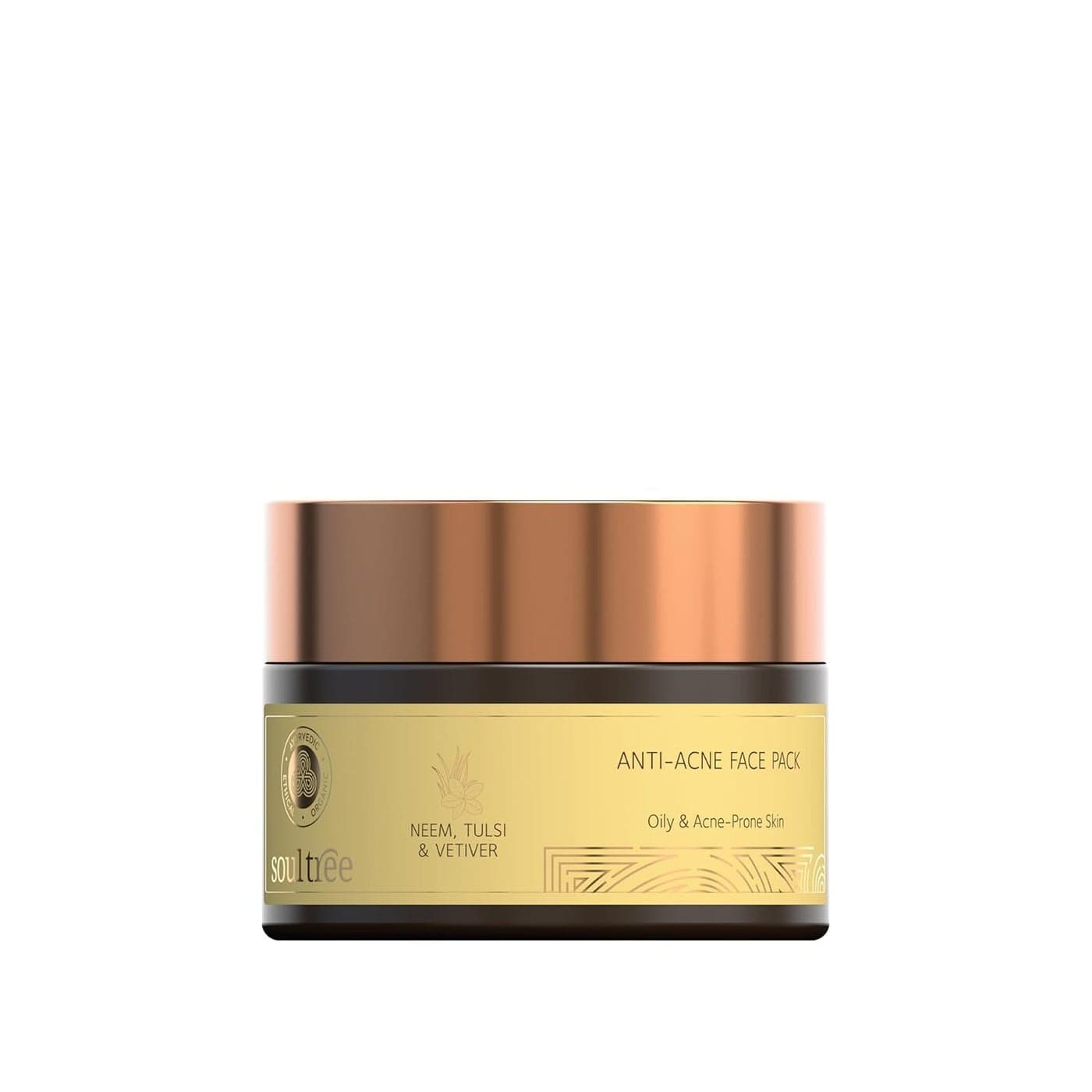 SoulTree AntiAcne Face Pack Neem Tulsi Vetiver Oily AcneProne Skin 30gm