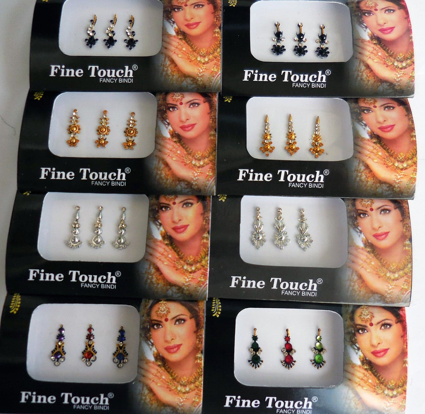 8 Bindi Pack 24 Combo Bindi Stickers Multicolored Silver Gold Black