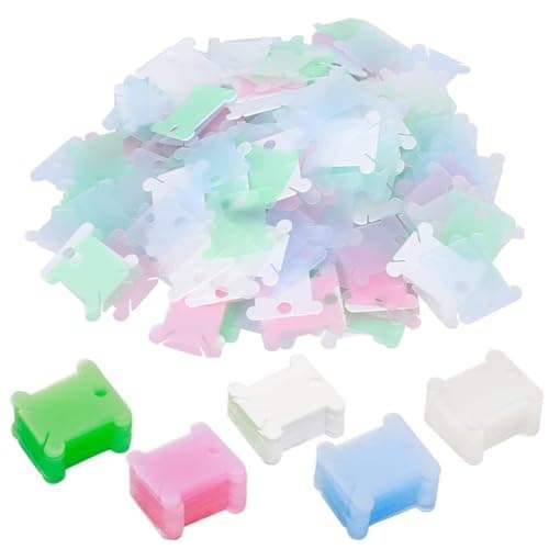 Embroidery Floss Bobbins 50 Pcs Embroidery Floss Organizer Plastic Embroidery Thread Cards for Cross Stitch Thread Holder Sewing StorageMixture Colour