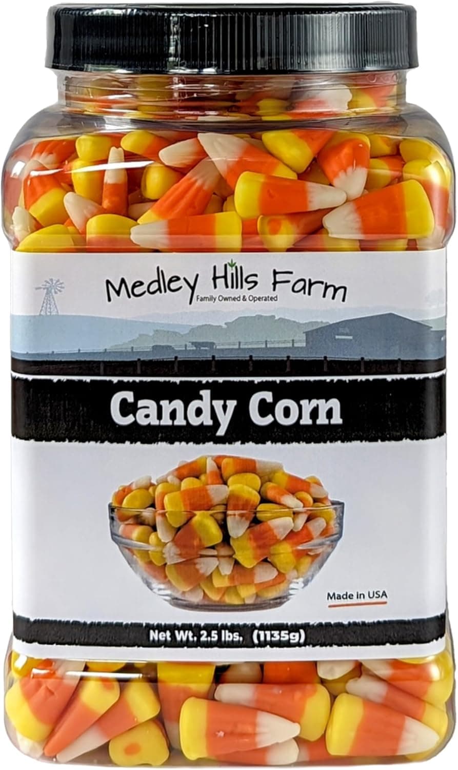Medley Hills Farm Candy Corn - 2.5 lbs in Reusable Container - Classic Fall Treat