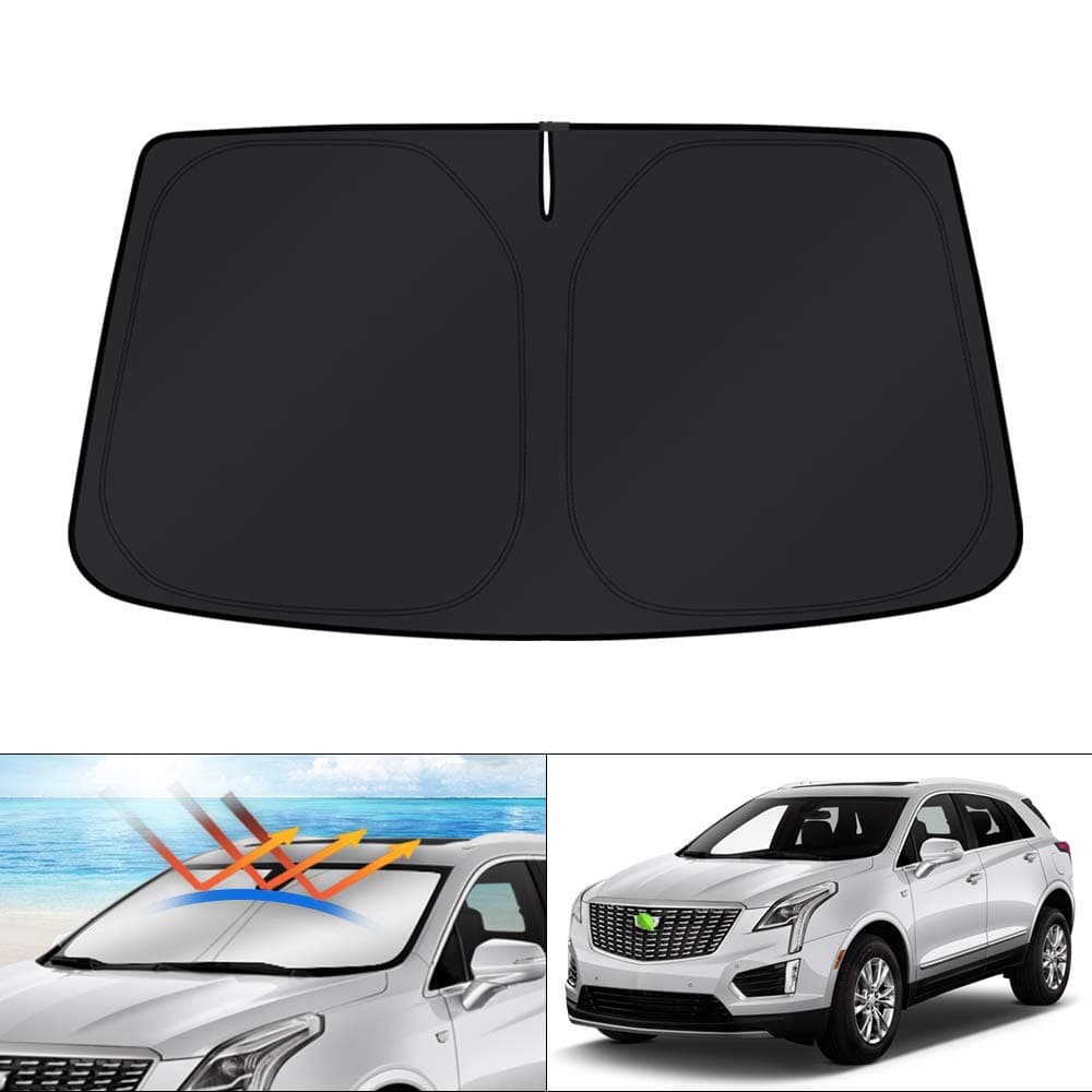 KUST Windshield Sun Shade for 20172024 2025 Cadillac XT5 Accessories Window Shade Foldable Sunshade Protector Blocks UV Rays Keep Your Car Cooler