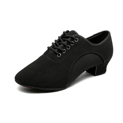 Ballroom Dance Shoes Women Black Character Shoes Latin Dancing Heels Jazz Rhythm Irish Dance Shoes 3CM Heel 8 M US Women