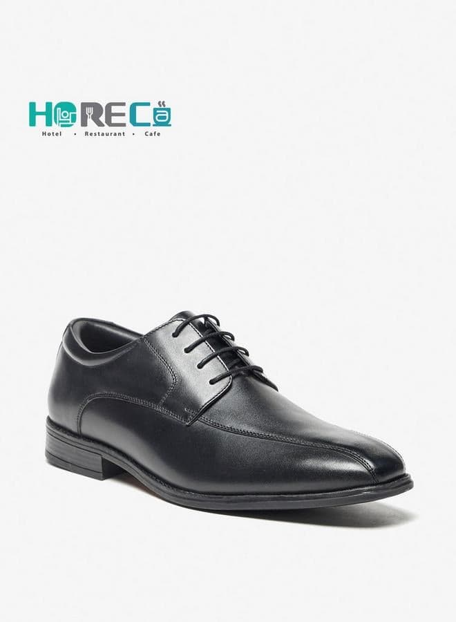 Men'S Solid Professional Shoes With Lace-Up Closure
