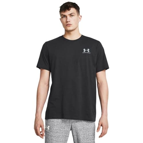 Under Armour Men's Sportstyle Left Chest Short-Sleeve T-Shirt , (016) Anthracite / / White , Medium