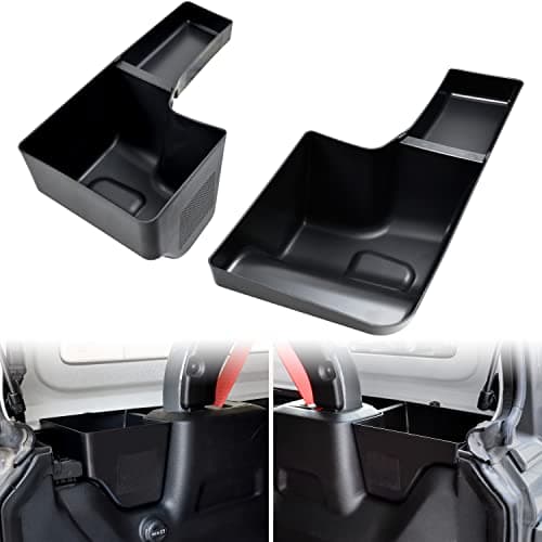 KEWISAUTO Wheel Well Storage Bin for Jeep Wrangler 2018-2023, Rear Trunk Side Storage Box Cargo Organizer Tray for Jeep Wrangler JL JLU 2018-2023 Interior Accessories (Left & Right)