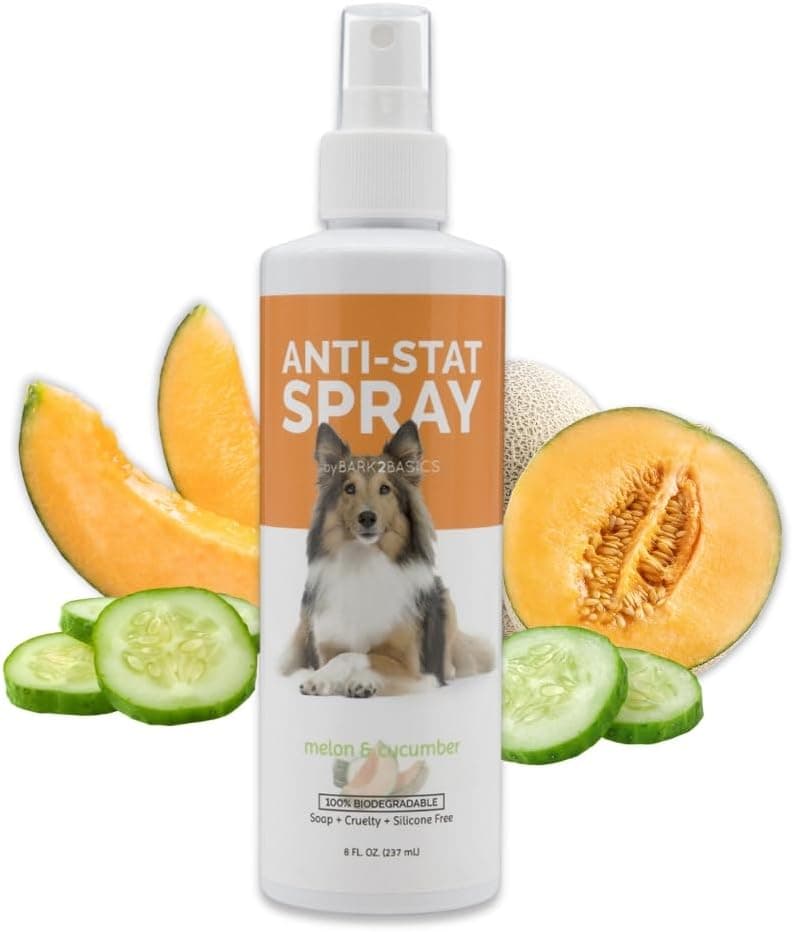 Bark2Basics Anti Stat Pet Scissoring Spray and Detangler for Dogs and Cats 8 oz Natural Ingredients Combing and Brushing Spray Removes Mats and Tangles SiliconeFree
