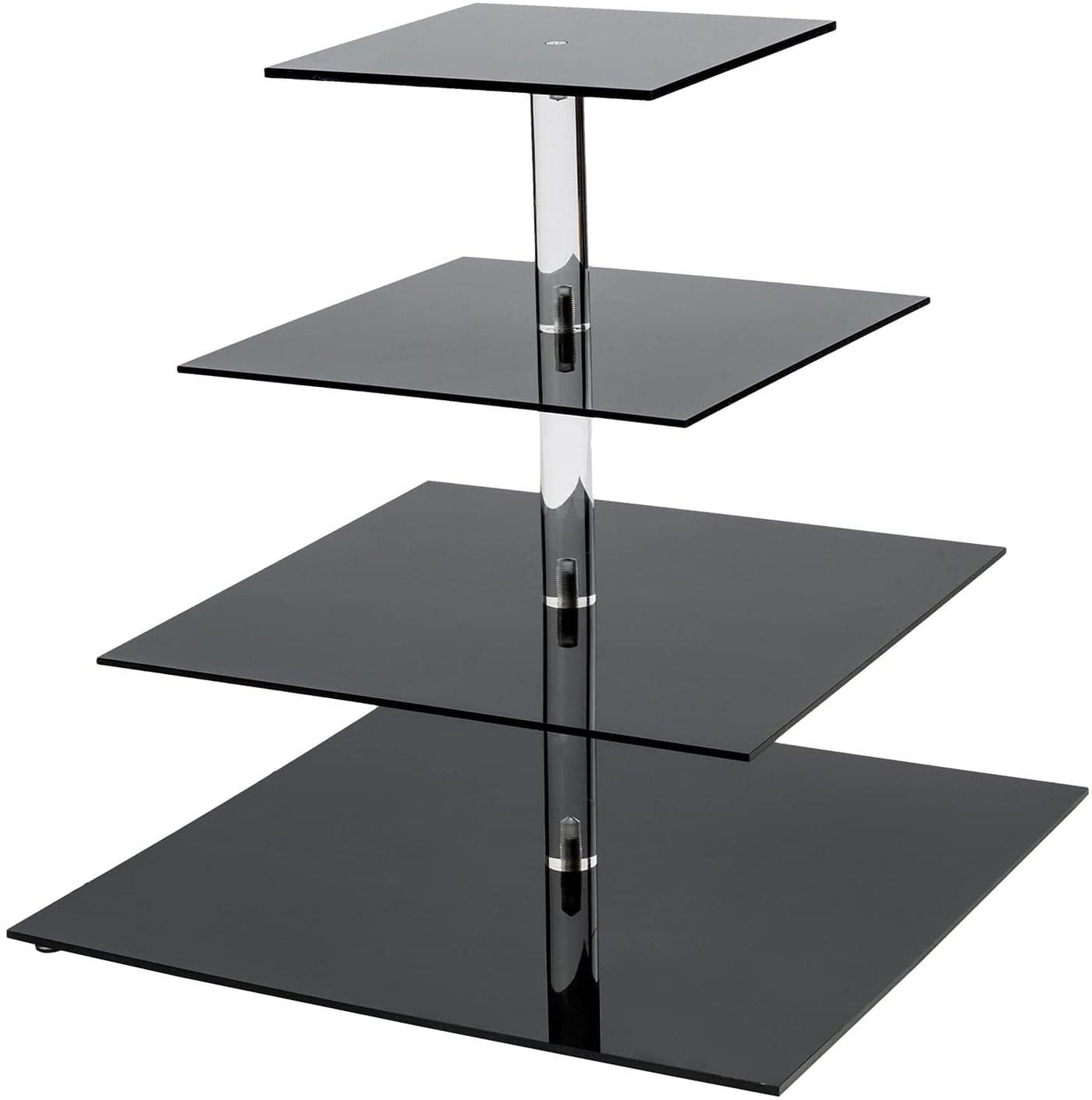Porpoise Cupcake Stand Acrylic 3mm (1pc 4 Layer Square Black)