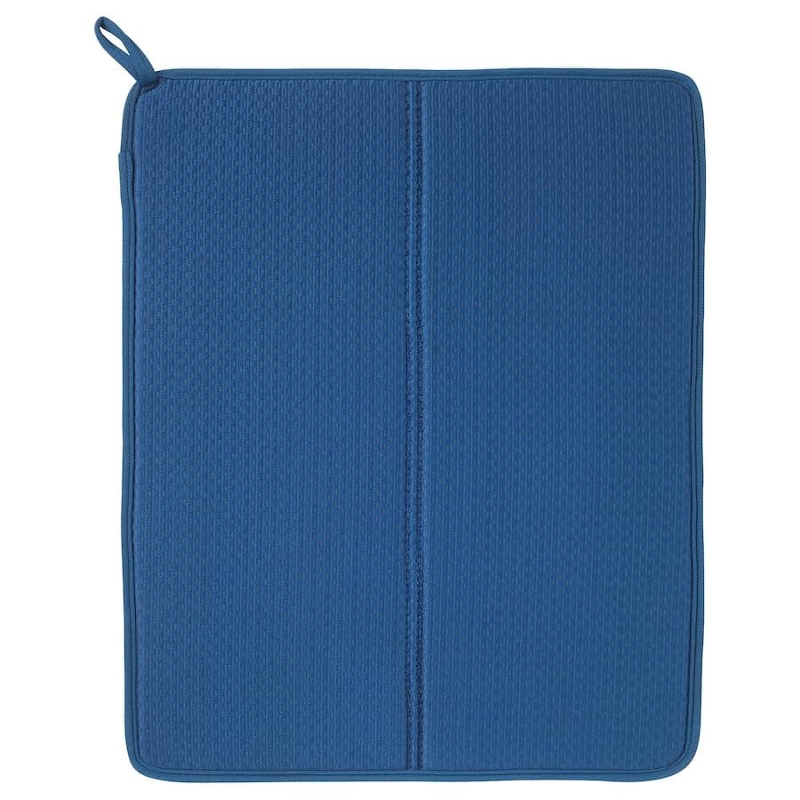 NYSKOLJD Dish Drying Mat Blue SpaceSaving Solution for Effortless Kitchen Cleanup 44x36 cm 17 x14 Blue