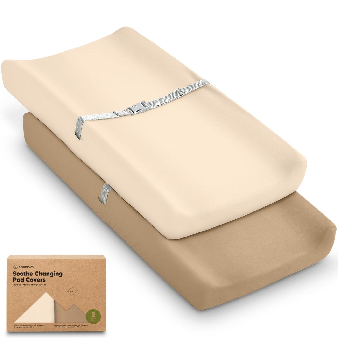 2Pack Organic Changing Pad Covers for Girl Boy Neutral 100 Cotton Changing Table Pad Cover Soft Baby Nursery Diaper Changing Pad Sheets Contour Changing Pads Liners Change Pad Cover Pecan