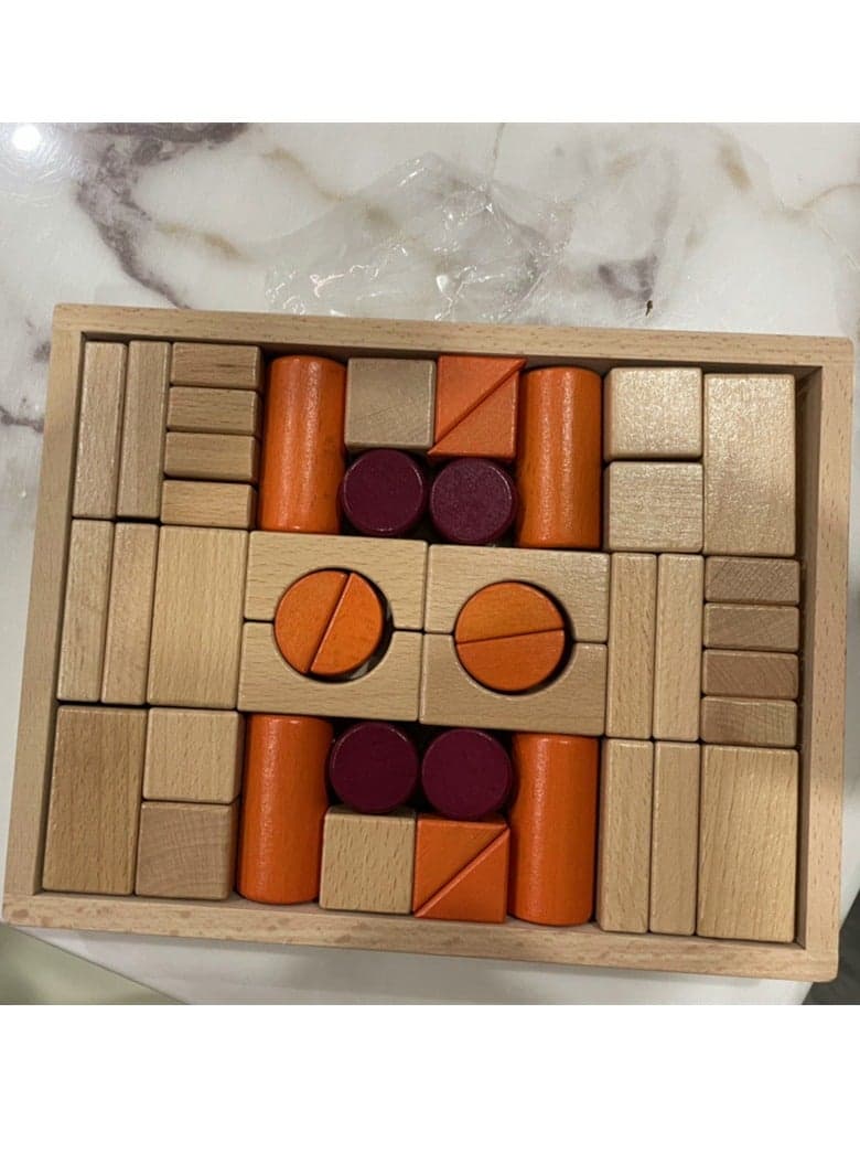 Log wood building block baby large particles puzzle assembly early education children's toys wooden environmental protection can bite solid wood