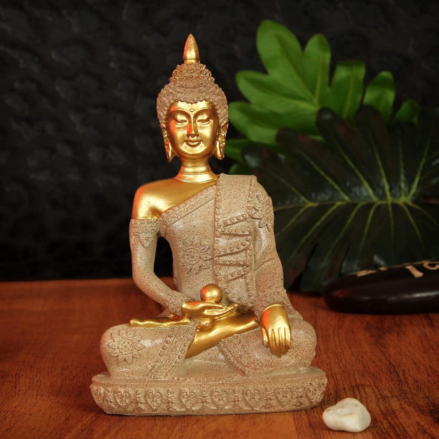 TIED RIBBONS Meditating Lord Buddha Statue Idol Showpiece Multi 165 cm x 101 cm Decorative Items for Home Decor Living Room Bedroom Office Desk Table Wall Shelf Decoration Gifting