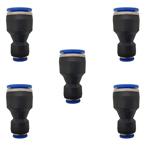 zjxed 12mm OD x 6mm OD Pneumatic quick Connector Push to Connect fittings Straight reducer Union/Coupler (Pack of 5)