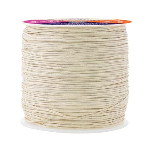 Mandala Crafts 1mm Egg Shell Blind Strings Lift Shade Cord - 109 Yards Braided Nylon Cord for Roman Shades, Curtain String, and Blinds Repair or Replacement