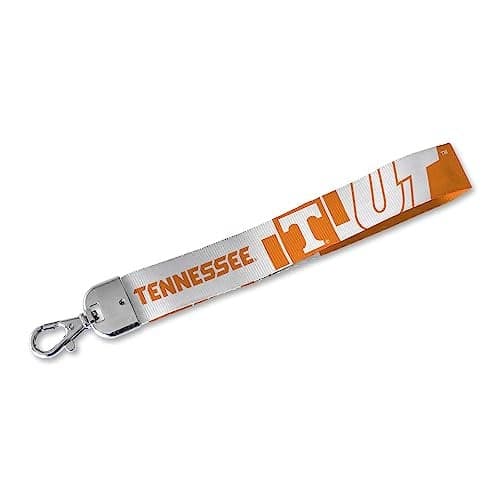 Rico Industries NCAA Tennessee Volunteers Wrist Lanyard Key Chain, Cute Wristlet Strap Keychain Holder for Women Men Car Keys ID Badges Card Wallet Phone Camera