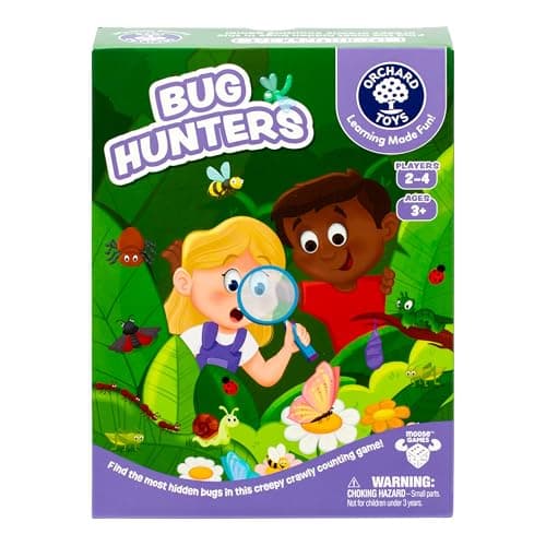 Orchard Toys Bug Hunters Game Learn Counting and Observational Skills As You Race to Be 1st to Build Your Bug Designed for 24 Players Aged 3