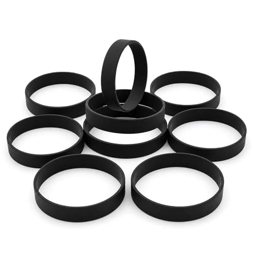 Street27® 10-Pack Blank Silicone Wristbands | Unisex Elastic Rubber Bracelets for Events, Sports & Parties Wear – Black
