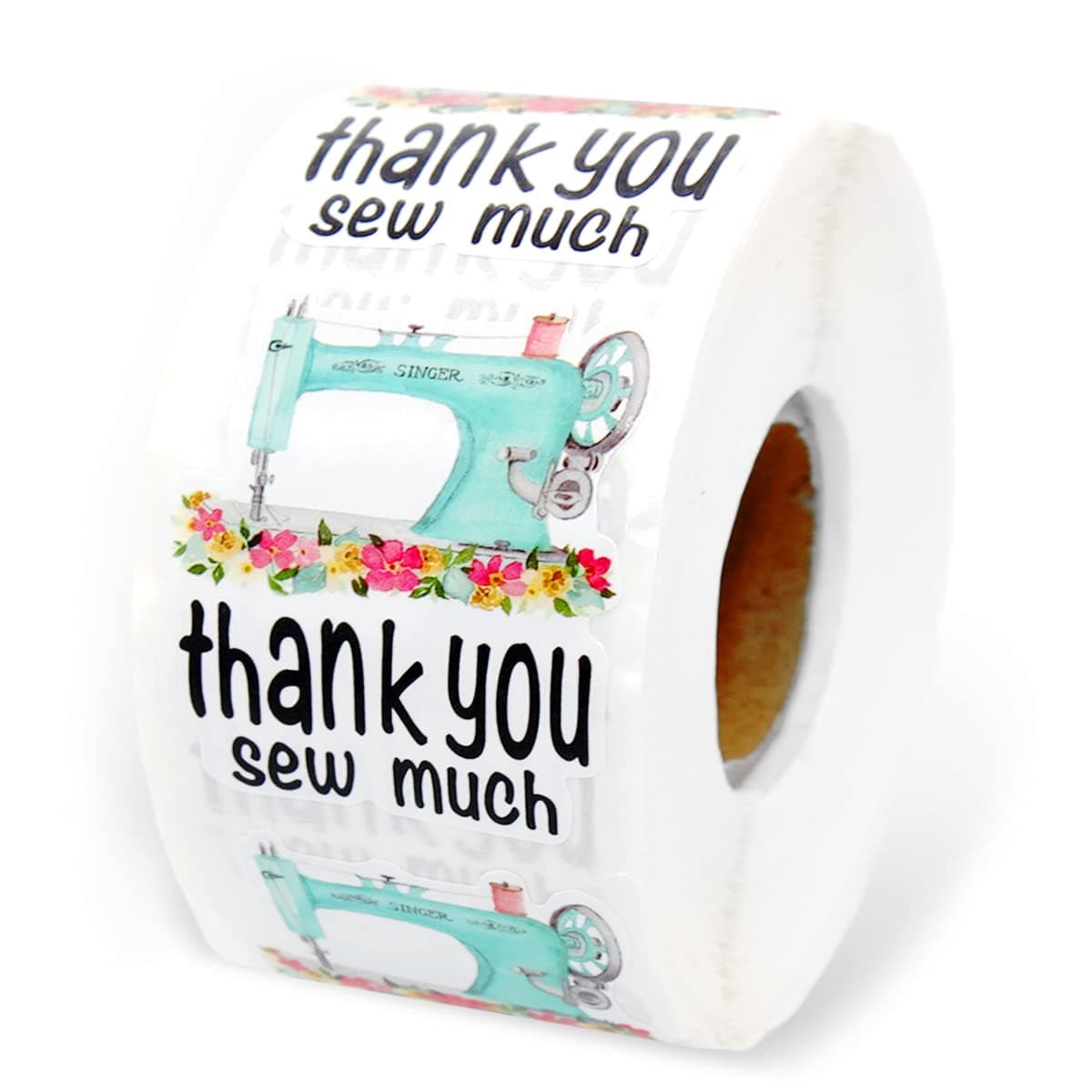 Wailozco Sewing StickersThank You Sew Much Sticker for Sewing Business 500 Labels Per Roll