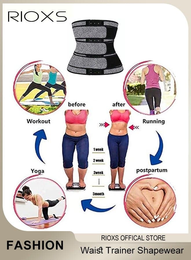 Shapewear For Men And Women,Unisex Waist Trainer Weight Loss Belt,Waist Cincher Corset Slimming Body Shaper,Neoprene Waist Trimmer Sweat Belt,Compression Trimmer Workout Trainer Belt