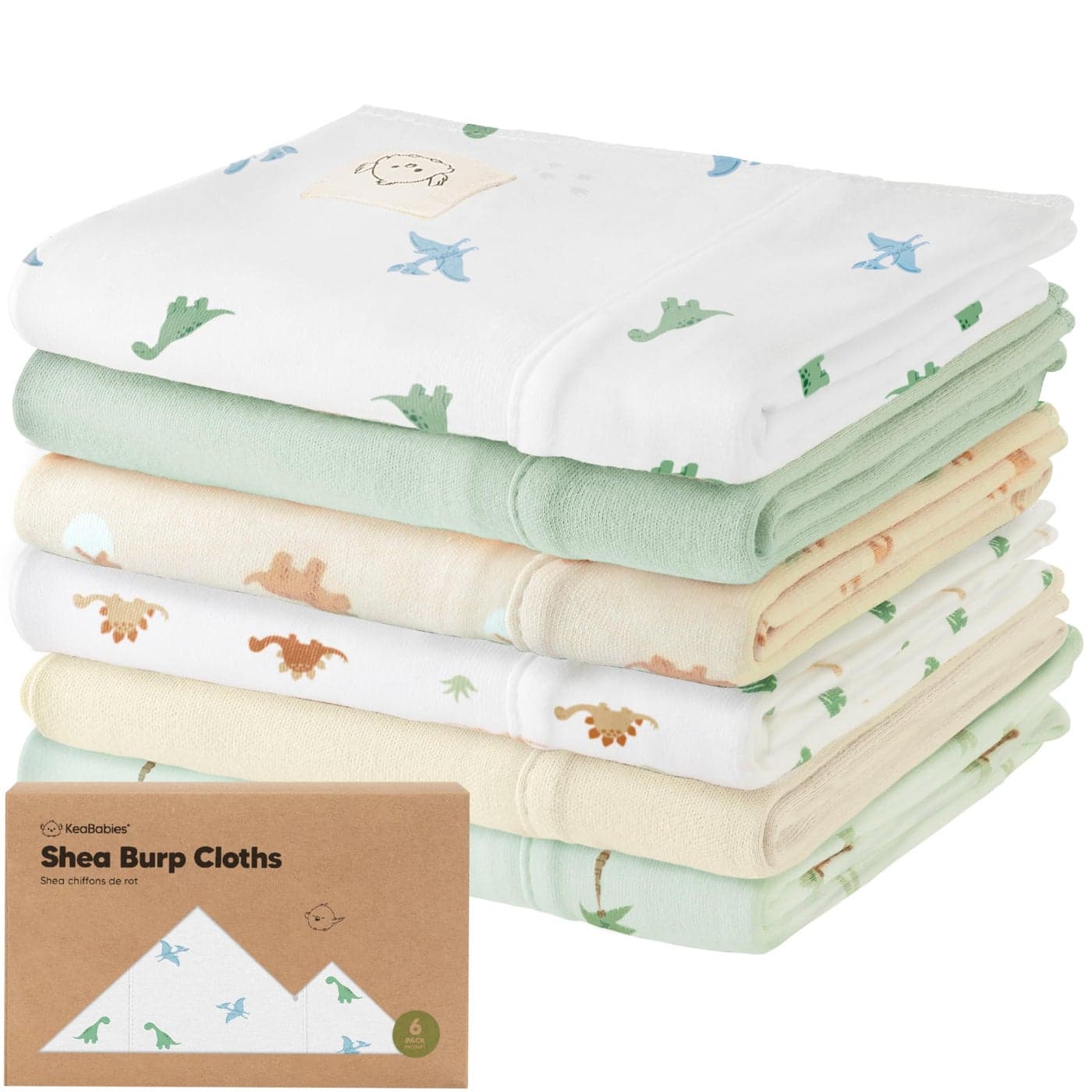 Organic Burp Cloths Baby Boy Girl 6Pack Large Cotton Burping Cloths for Babies Spit Up Rags Super Absorbent Ultra Soft Newborn Rag Gender Neutral Machine Washable Durable Roarsome