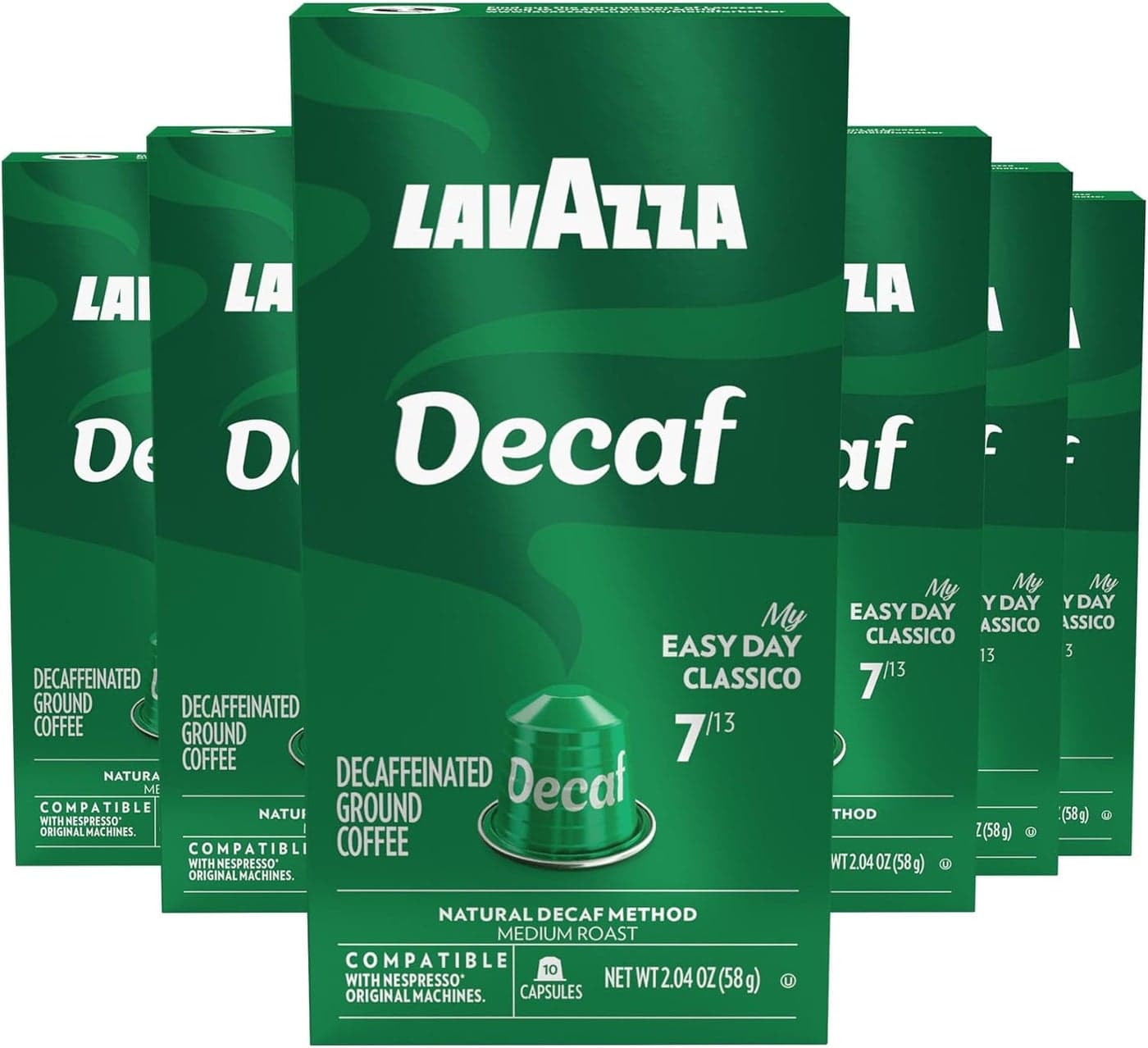 Lavazza Espresso Maestro Decaf Aluminum Capsules - Medium Roast, Arabica & Robusta Blend (60 Capsules)