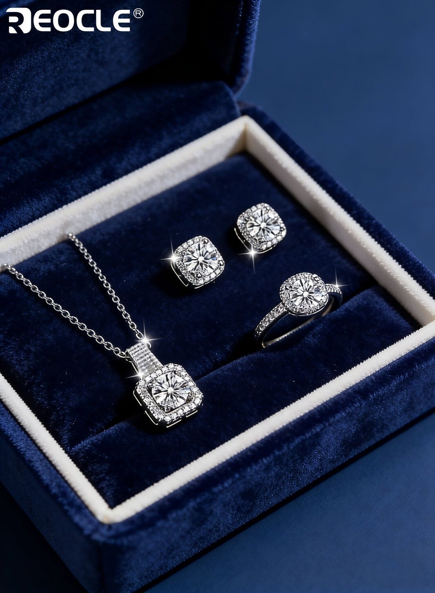 3PCS Women's Earrings Necklace and Ring Jewelry Set Simple Elegant Luxury Accessories Gift Suitable for Daily Vacation and Holiday Wear