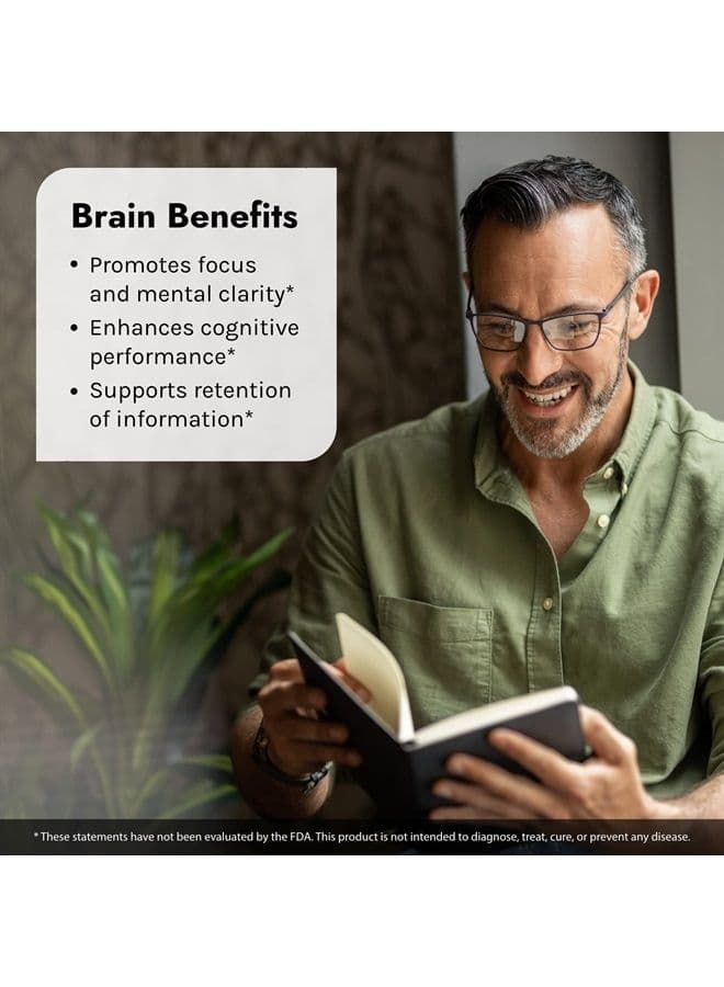 Brain Awake Enhanced Mental Performance, Increased Focus, Boost Clarity & Concentration - Powerful Nootropic Booster with L-Theanine, Bacopa, MCT's & InnovaTea - 60 Liquid Softgels