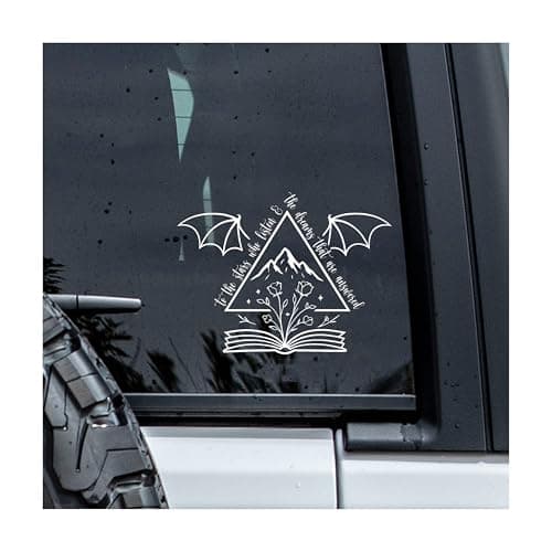 MYMKO to The Stars Who Listen Decal ACOTAR Car Window Decals 6 Inches UV DTF Tranfer Car Stickers Fantasy Reader Weatherproof Car Truck Window Bumper Sticker Bookish Car Decals for Book Lovers
