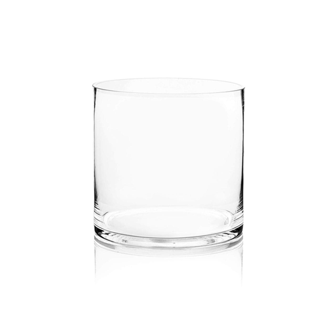 WGV Cylinder Vase Width 8 Height 8 Clear Wide Large Diameter Flower Glassware Floral Container Planter Terrarium for Wedding Party Event Home Accent Decor 1 Piece