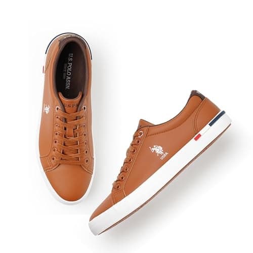 U.S. POLO ASSN. Mens Anton 2.0 Tan Sneaker - 6 UK (2FD23418K06)