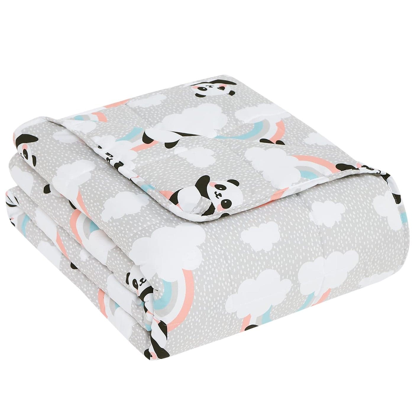 CuteKing Weighted Blanket for Adults Weighted Blanket with Premium Glass Beads Thick Blanket for Adult All Season15lbs 48x72 HappyPanda