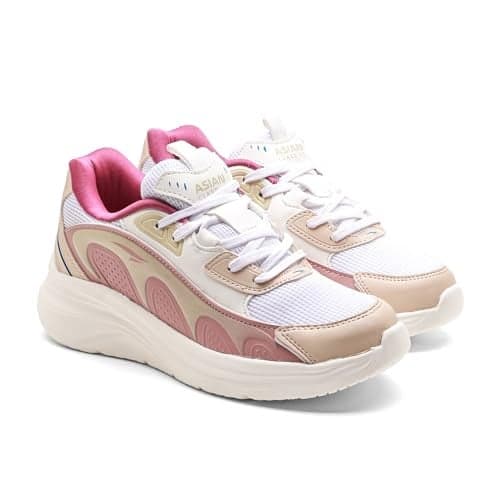 ASIAN Blossom-13 Women s Sneakers | Trendy Lightweight Walking Shoes for Women & Girls | Ideal for Casual, Gym & Travel(WHTMAUVE)-UK 5