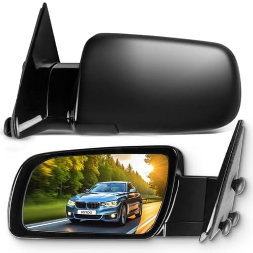 SCITOO Side View Mirrors Fit for 19881999 For Chevy C1500 C2500 C3500 For Chevy K1500 K2500 K3500 19952000 For Chevy Tahoe Manual Folding adjustment 15036360 GM1321122 GM1320122