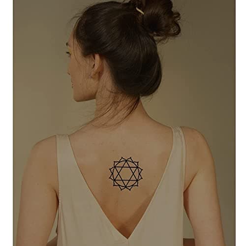 Comet Busters Heart Chakra Meditation and Healing Temporary-Removable Tattoo Sticker (BT281)