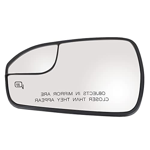 Driver Left Side Heated Mirror Glass Replacement for 2013-2020 Ford Fusion - Replace DS7Z17K707F - Rear Side View Mirror Convex Mirror Glass w/Holder