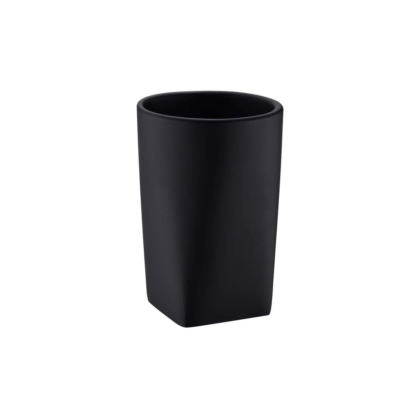 Resin Bathroom Tumbler Cup Bathroom Cup Holder with Modern Design for Bathroom or OfficeJINCROP Holding Toothbrushes Makeup Brushes CupMatte Black