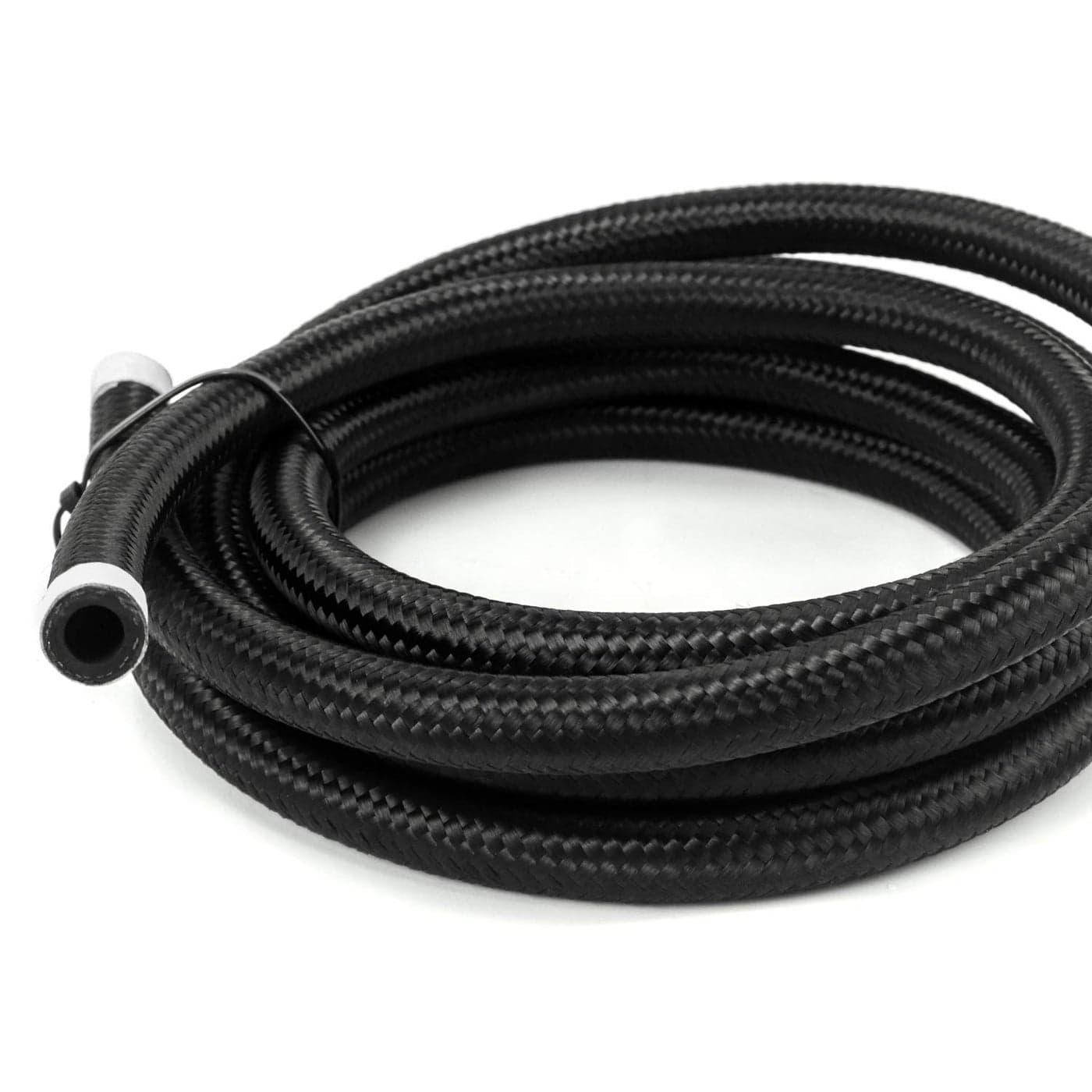 QWORK 6AN Braided Fuel Line Hose Pushon Fuel Line Pressure Injection Hose 10FT 6AN Black Fuel Oil Hose Fuel Line for 38 Tube Size Used For Gas Diesel Biodiesel Fuel Engine Oil Hydraulic