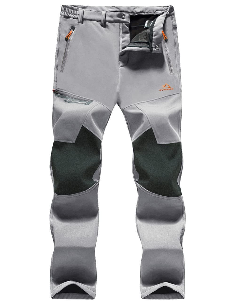 MAGCOMSEN Mens Waterproof Hiking Snowboard Ski Pants Light Grey