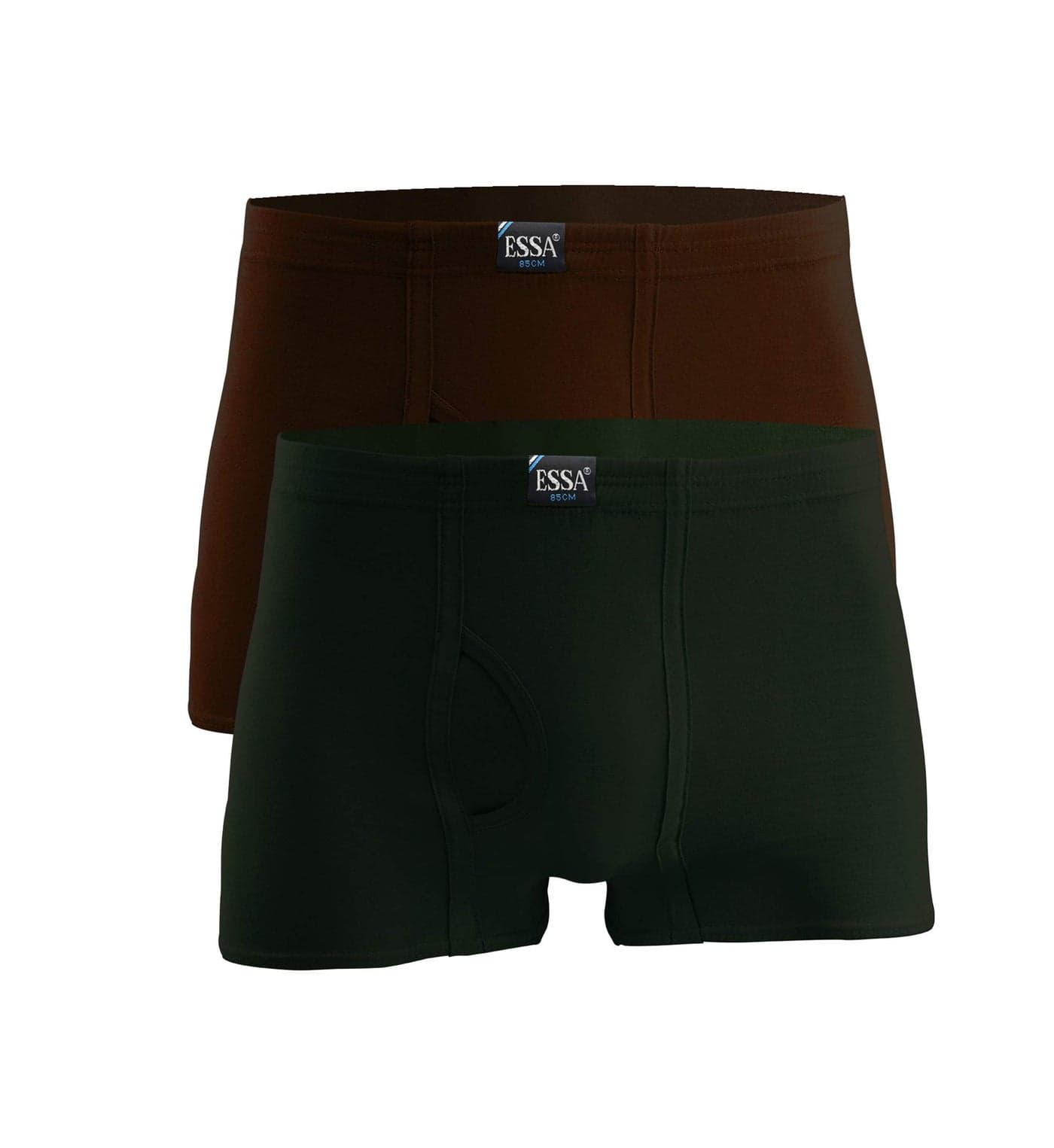 ESSA Men's Trunks | 100% Super Combed Cotton, Hosiery, Mid Rise, Without Pockets| Inner Elastic Waistband |Breathable Underwear, Innerwear | Solid (Multicolor Combo Pack of 2, 80 CM) (Colour May Vary)