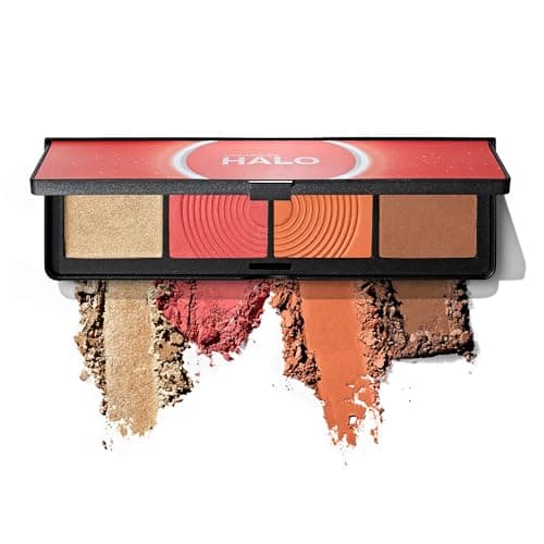 Smashbox Halo Sculpt Glow Face Palette Vitamin E Long Lasting Contour Highlighter 055 Ounce Coral Saturation