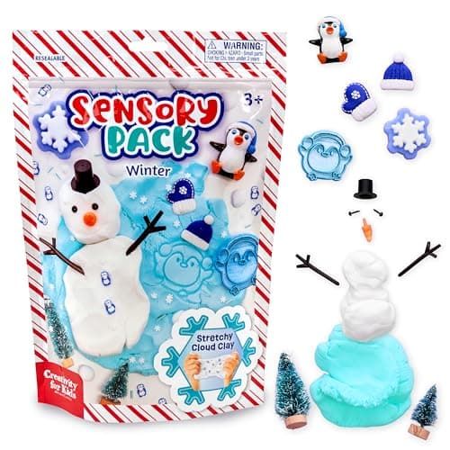 Creativity for Kids Sensory Pack Winter Toddler Christmas Crafts Holiday Crafts for Kids Sensory Toys for Toddlers Travel Toys and Stocking Stuffers for Kids Ages 3