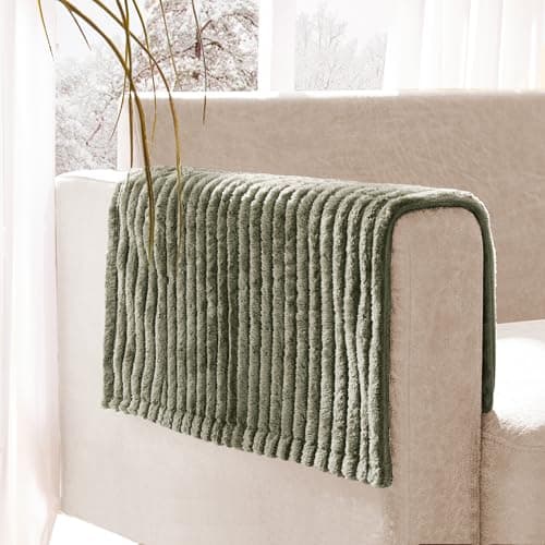 Meider Dual Non-Slip Couch Cover for Dogs Waterproof, Fuzzy Soft Pet Couch Covers for Sofa 3 Cushion, Pet Friendly Soft Dog Bed Covers Sofa Cover Washable (Sage Green, 33" x 75" 1 Pack)