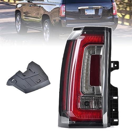 Goopool Tail Lights Assembly Compatible With GMC Yukon/Yukon XL 2015 2016 2017 2018 2019 2020 Left Driver Side LED Lens Taillights Brake Signal Assembly With Bulb