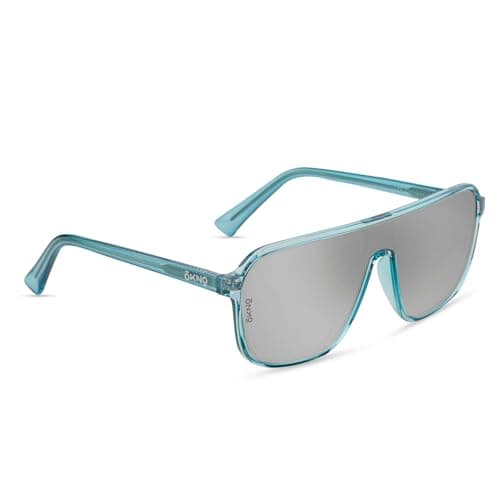 OKNO Eyewearlabs Sunglasses For Men & Women | Polarized Unilens Over-Sized Branded Stylish Spectacles | 100% UV Protection Shades | Cricket Sports Cycling Driving | Silver Lens | Ryft | Frostline