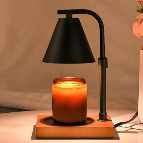 Candle Warmer Lamp with Timer for Women Candle Warmer Height Adjustable House Warming Gifts New Home Decor Wax Melt with 2 Bulbs 1Black