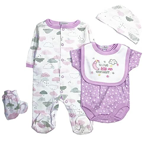 Reborn Baby Dolls Clothes Outfits 22 Inch Girl Clothing Accessories 5 Pcs Set for 2023 Inch Newborn Reborn Dolls