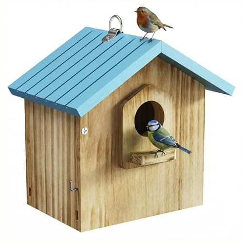 Auslar Bird House for Outside Wooden Birdhouses for Outdoors Bluebird House for Outside Clearance Hanging Bird Houses for Cardinals Finch Wren Swallow for Garden Viewing