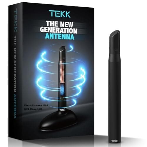 Tekk Short Antenna Compatible with 2006-2025 Chevy Silverado 1500 / GMC Sierra 1500 / Designed for Optimized FM/AM Reception / 4.8 Inches